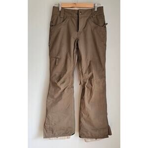 686 Remember The Future Snowboard Ski Pants Khaki, Thermal Womens Sz XS
